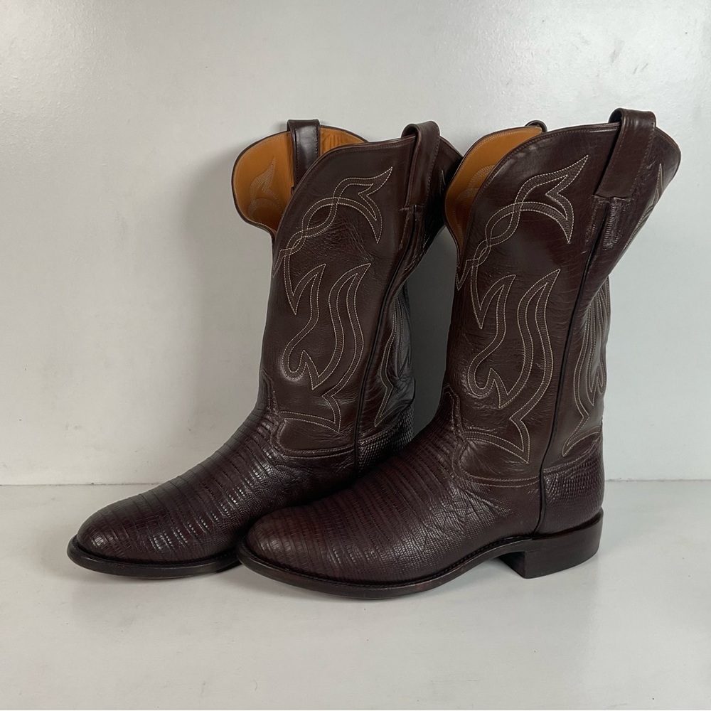 Caboots Teju Lizard Cowboy Boots | Roper Style | Custom Made | Men’s 9 E
